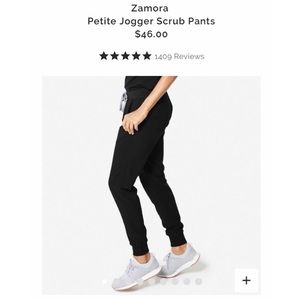 FIGS Jogger Scrub Pant- Petite Large, Black